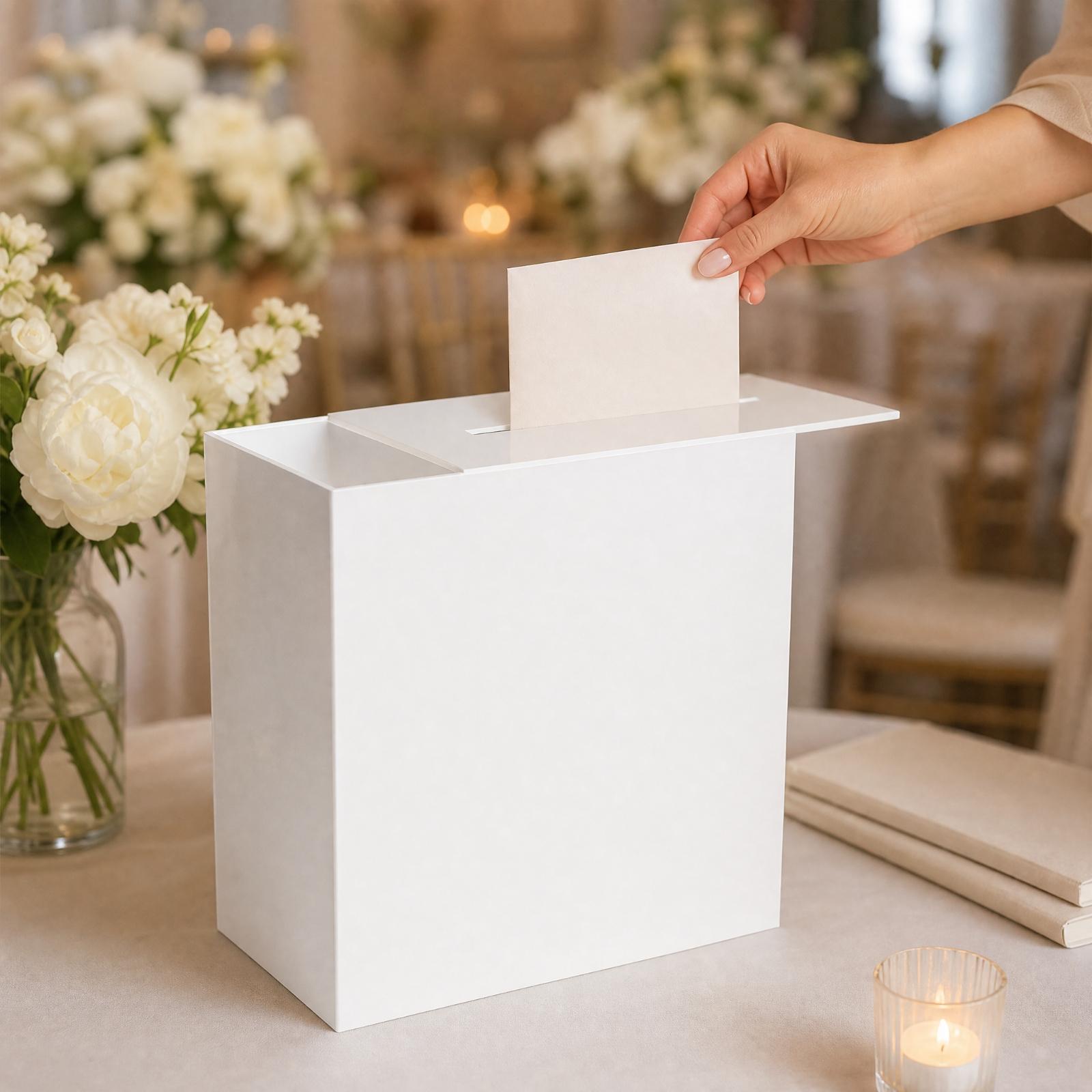 Acrylic Card Collection Box wi - đánh giá và giá Wedding Card Box
