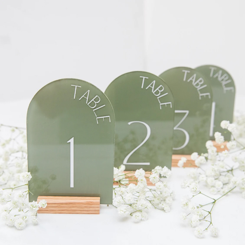 Cá Tính Sơn Lưng Acrylic Bàn C - đánh giá và giá Table Number Gold