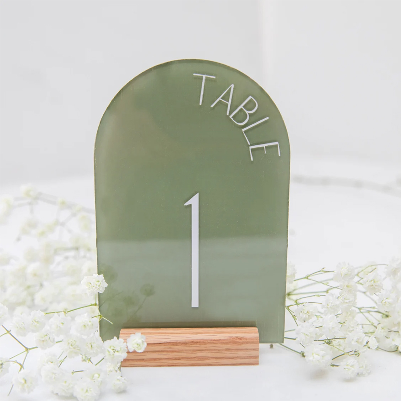 Cá Tính Sơn Lưng Acrylic Bàn C - đánh giá và giá Table Number Gold