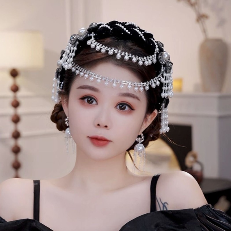 Ethnic Floral Velvet Headband  - đánh giá và giá Good Floral & Wedding Decor Supply Photos