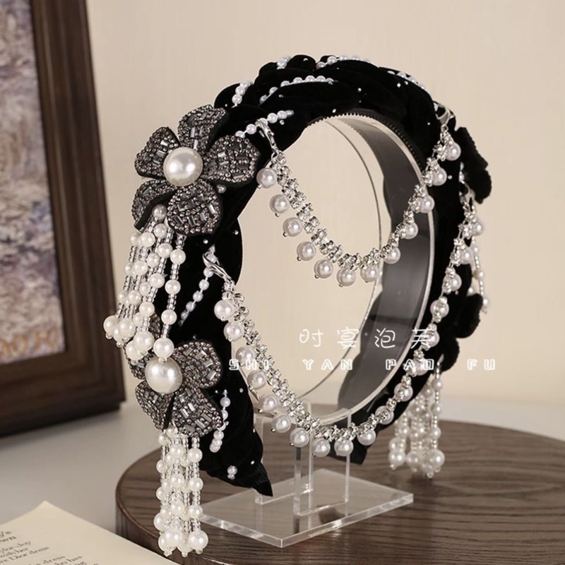 Ethnic Floral Velvet Headband  - đánh giá và giá Good Floral & Wedding Decor Supply Photos