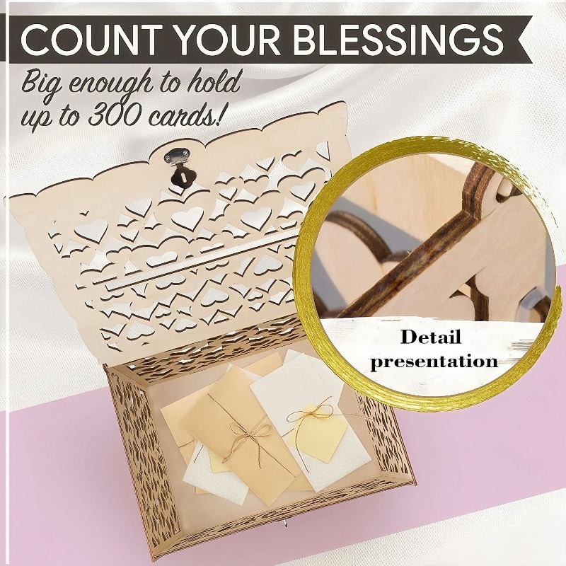 DIY Wooden Mr. & Mrs. Wedding  - đánh giá và giá Wedding Card Box