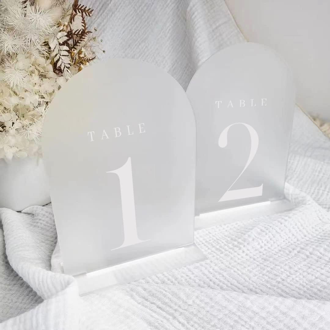 Arch Acrylic Table Numbers wit - đánh giá và giá Table Number Gold