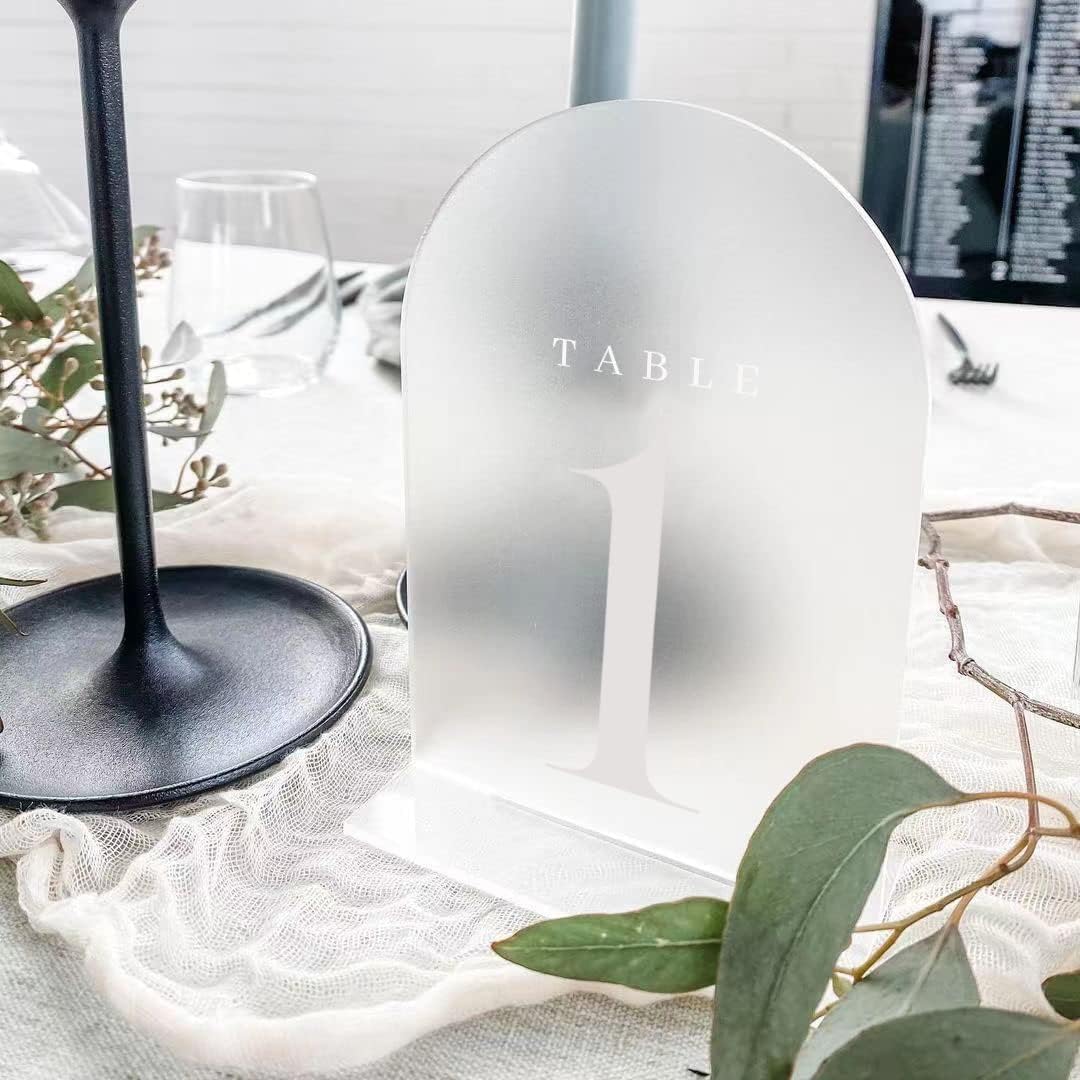Arch Acrylic Table Numbers wit - đánh giá và giá Table Number Gold