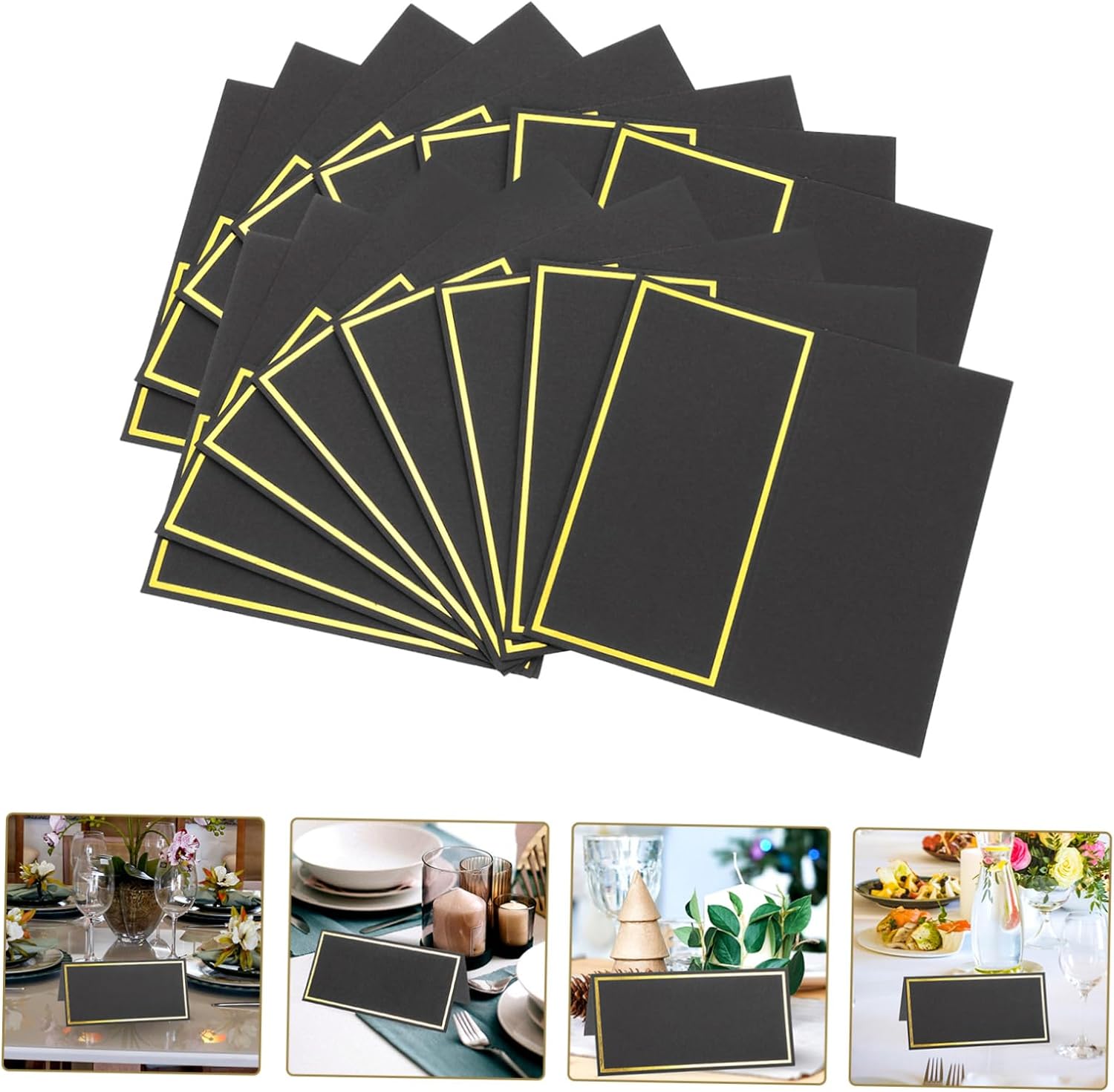 10/20/50pcs Black Gold Name Pl - đánh giá và giá Table Number Gold
